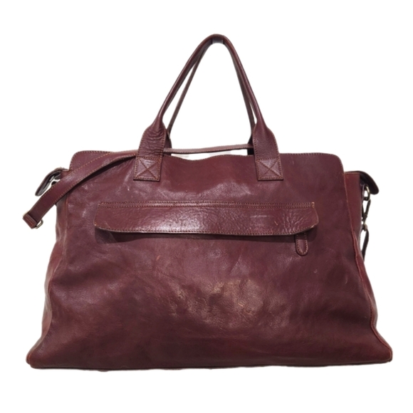 VINTAGE IN-PELL MADE IN ITALY LEATHER WeekenderBag ,Brown, Women/Mens OS EUC - Picture 3 of 12